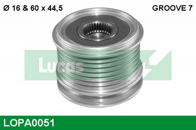 LUCAS ENGINE DRIVE lopa0051 -  Механизм свободного хода генератора